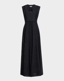 Veronica Beard Alina Sleeveless Eyelet Maxi Dress at Neiman Marcus