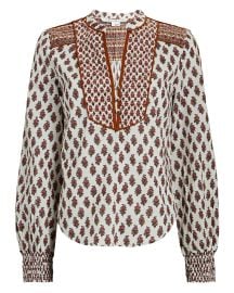 Veronica Beard Alivia Floral Cotton Top at Intermix