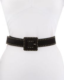 Veronica Beard Aluma Studded Suede Belt at Neiman Marcus