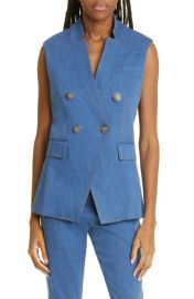 Veronica Beard Amika Stretch Cotton Vest at Nordstrom