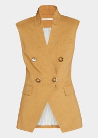 Veronica Beard Amika Stretch Linen Tailored Vest - at Bergdorf Goodman