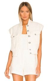 Veronica Beard Anastasia Vest Top in Off-White at Revolve