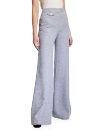 Veronica Beard Antonio High-Rise Wide-Leg Pants at Neiman Marcus