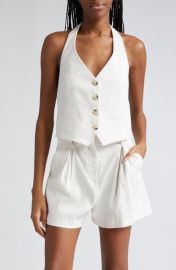 Veronica Beard Arabella Linen Blend Vest at Nordstrom