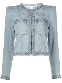 Veronica Beard Arrowe Braided Denim Jacket - at Farfetch