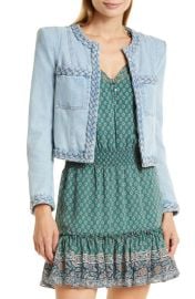 Veronica Beard Arrowe Crop Denim Jacket at Nordstrom