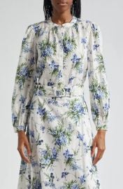 Veronica Beard Ashlynn Floral Cotton Button Up Shirt at Nordstrom