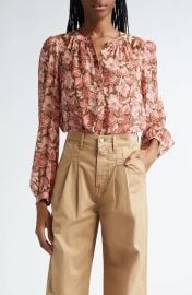 Veronica Beard Ashlynn Floral Print Silk Shirt at Nordstrom Rack