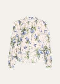 Veronica Beard Ashlynn Floral Top - at Bergdorf Goodman