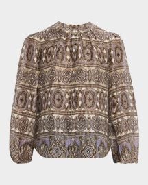Veronica Beard Ashlynn Printed Top at Neiman Marcus