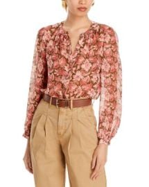 Veronica Beard Ashlynn Silk Top Bloomingdales at Bloomingdales