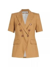 Veronica Beard Atwood Dickey Jacket in Desert Khaki at Saks Fifth Avenue