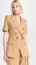 Veronica Beard Atwood Dickey Jacket in Desert Khaki at Shopbop