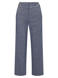 Veronica Beard Aubrie Linen-Blend Straight-Leg Pants | Saks Fifth Avenue at Saks Fifth Avenue