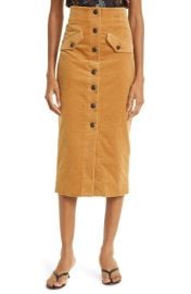 Veronica Beard Barrie Corduroy Midi Skirt at Nordstrom