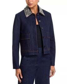Veronica Beard Barrington Denim Jacket in Midnight Wash at Bloomingdales