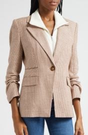 Veronica Beard Battista Houndstooth Check Dickey Jacket at Nordstrom