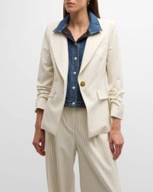 Veronica Beard Battista Pinstripe Dickey Jacket at Neiman Marcus