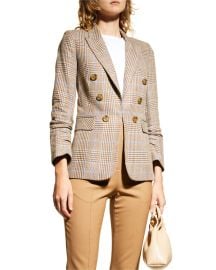 Veronica Beard Beacon Linen Plaid Dickey Jacket at Neiman Marcus