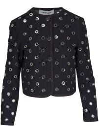 Veronica Beard Beale Grommet Jacket Black at Farfetch