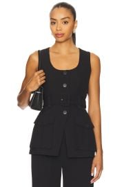 Veronica Beard Becker Vest In Black at Revolve