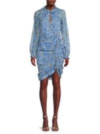 Veronica Beard Becky Silk Ruched Mini Dress on SALE at Saks Off 5th