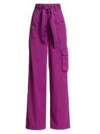 Veronica Beard Belisa Tie Waist Wide Leg Cargo Pants at Saks Fifth Avenue