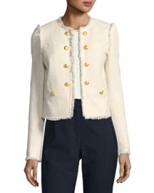 Veronica Beard Betsy Lace Back Tweed Jacket at Neiman Marcus