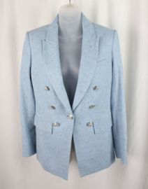 Veronica Beard Blue Double Breasted Long Sleeve Striped Lined Blazer Jacket Sz 2 eBay at eBay