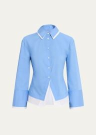 Veronica Beard Bonnie Button Front Shirt at Bergdorf Goodman