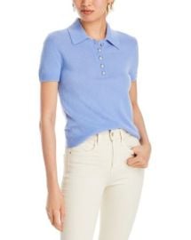 Veronica Beard Brandt Cashmere Polo Top Bloomingdales at Bloomingdales