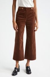 Veronica Beard Brynleigh Crop Stretch Cotton Corduroy Pants at Nordstrom