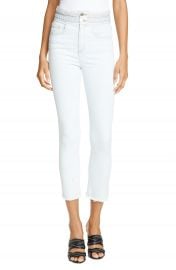 Veronica Beard Carly Braided Waist Kick Flare Jeans  Belize    Nordstrom at Nordstrom