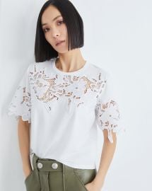 Veronica Beard Carnaby Lace Embroidered Tee at Veronica Beard