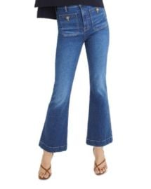 Veronica Beard Carson High Rise Flared Ankle Jeans in Bright Blue Bloomingdales at Bloomingdales