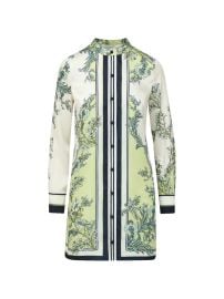 Veronica Beard Carstowe Floral Print Mini Dress Neutrals at Farfetch