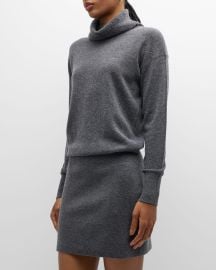 Veronica Beard Cassidy Wool-Cashmere Turtleneck Sweater Dress at Neiman Marcus