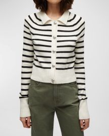 Veronica Beard Cheshire Striped Cashmere Cardigan at Neiman Marcus