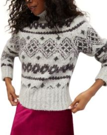 Veronica Beard Chiana Fairisle Turtleneck Sweater Bloomingdales at Bloomingdales