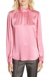 Veronica Beard Chilton Bow Back Silk Blouse at Nordstrom