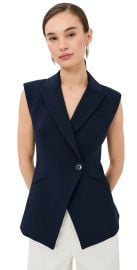 Veronica Beard Ciel Vest Navy 2 at Shopbop