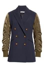 Veronica Beard Clausen Mix Media Dickey Jacket at Nordstrom