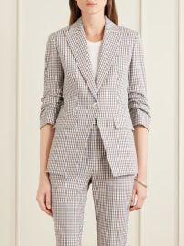 Veronica Beard Clayton Gingham Dickey Jacket at Net a Porter