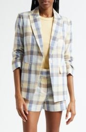 Veronica Beard Clayton Plaid Cotton Blend Dickey Jacket at Nordstrom