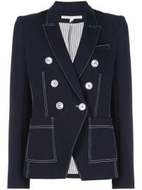 Veronica Beard Contrast Stitching Blazer - Farfetch at Farfetch