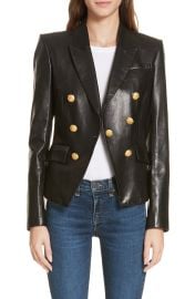 Veronica Beard Cooke Leather Blazer at Nordstrom