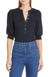 Veronica Beard Coralee Front Button Blouse at Nordstrom