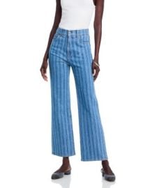 Veronica Beard Crosbie High Rise Wide Leg Loafer Jeans in Sapphire S Bloomingdales at Bloomingdales