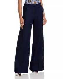Veronica Beard Crue Wide Leg Denim Pant in Midnight Wash at Bloomingdales