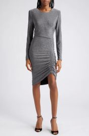 Veronica Beard Cyrus Shimmer Ruched Minidress at Nordstrom